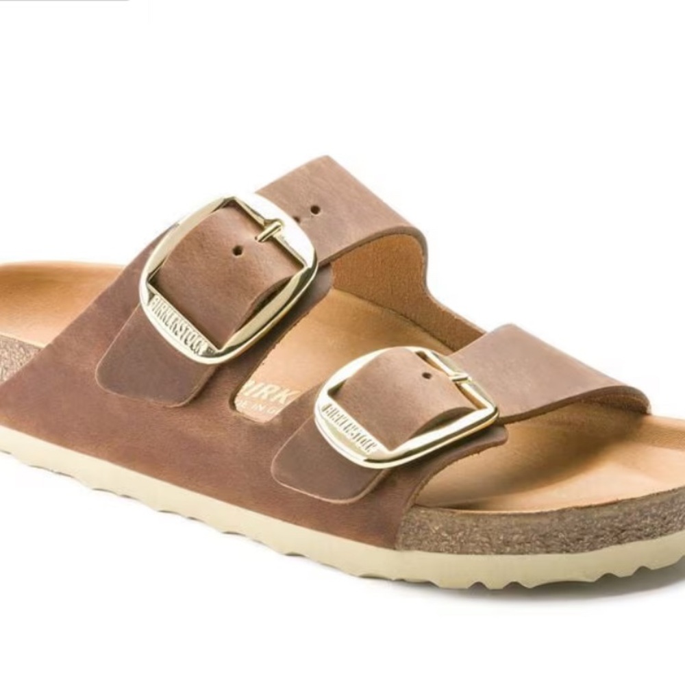 Birkenstock Arizona Big Buckle - Oiled Leather in cognac brown